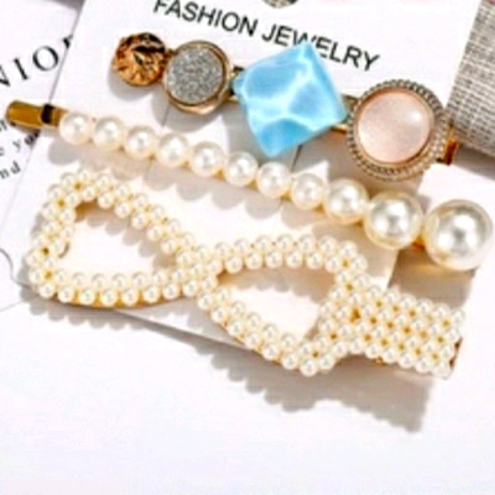 Hairpins Clips Pearls and gems